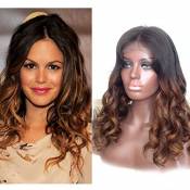 Short Ombre Glueless Lace Front Wig Human Hair 130%