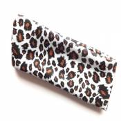 Bandeau large imprimé léopard marron et blanc in4261