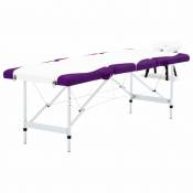 Vidaxl vidaXL Table de massage pliable 4 zones Aluminium