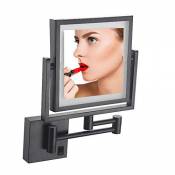 HLEF Miroir Mural Grossissant LED, Miroir De Maquillage