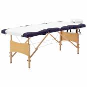 Vidaxl vidaXL Table de massage pliable 4 zones Bois