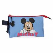 Disney Mickey Moods Trousse triple compartiment Rouge