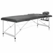 Vidaxl vidaXL Table de massage 2 zones Cadre en aluminium